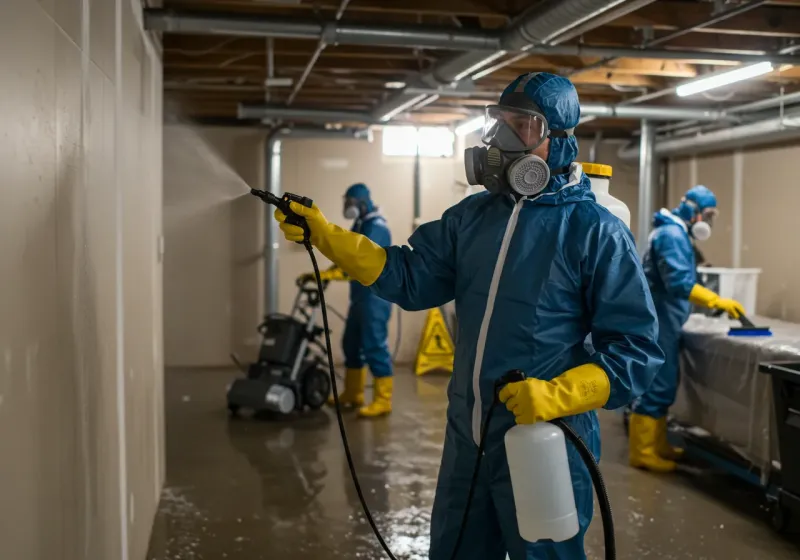 Basement Sanitization and Antimicrobial Treatment process in Cullman County, AL