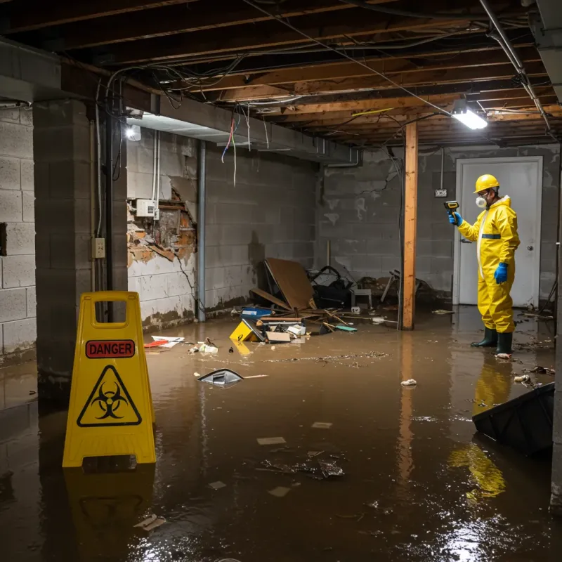 Flooded Basement Electrical Hazard in Cullman County, AL Property