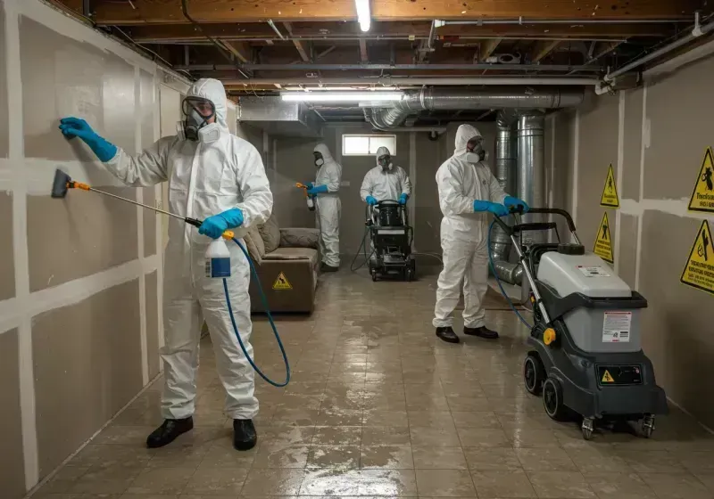 Basement Moisture Removal and Structural Drying process in Cullman County, AL